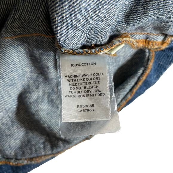 Treasure & Bond Nordstrom New Women's Relaxed Denim Jean Jacket Size Medium Blue - Picture 9 of 10